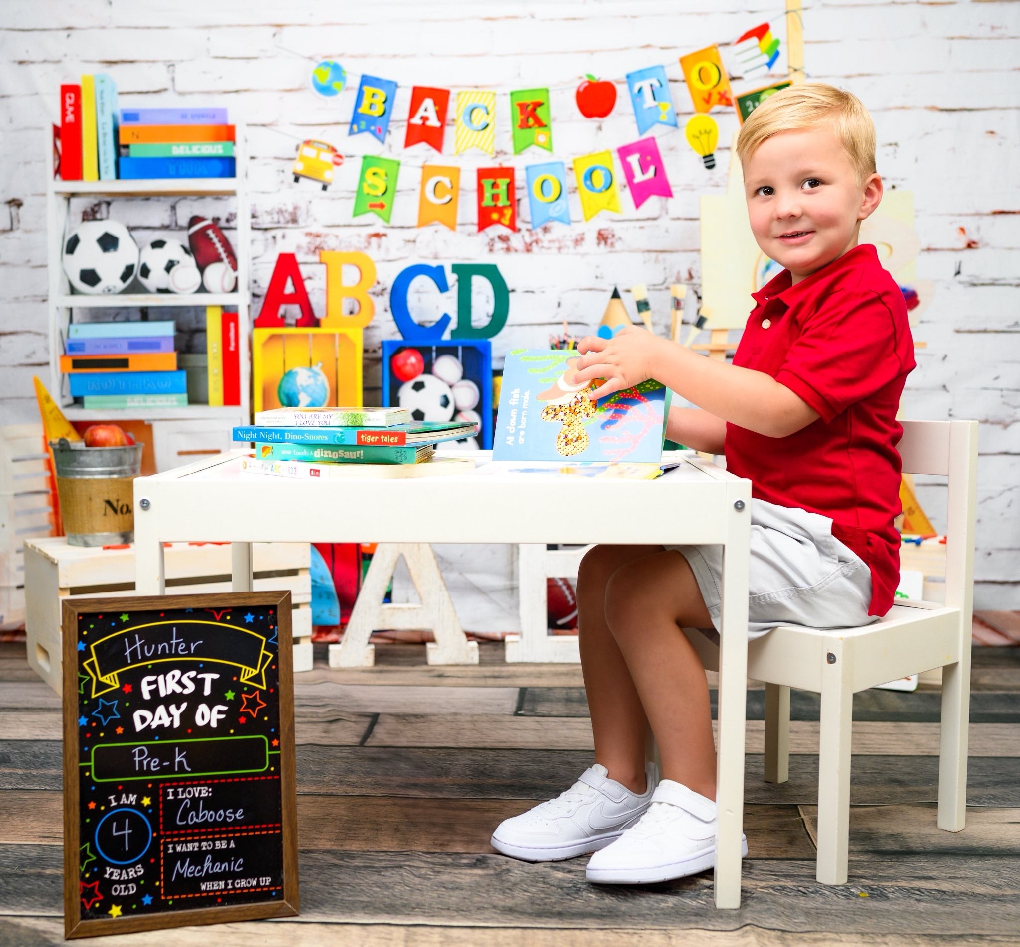 Kate Scolaire Enfants Mur de briques Toile de fond conçu par Emetselch - Kate Backdrop FR