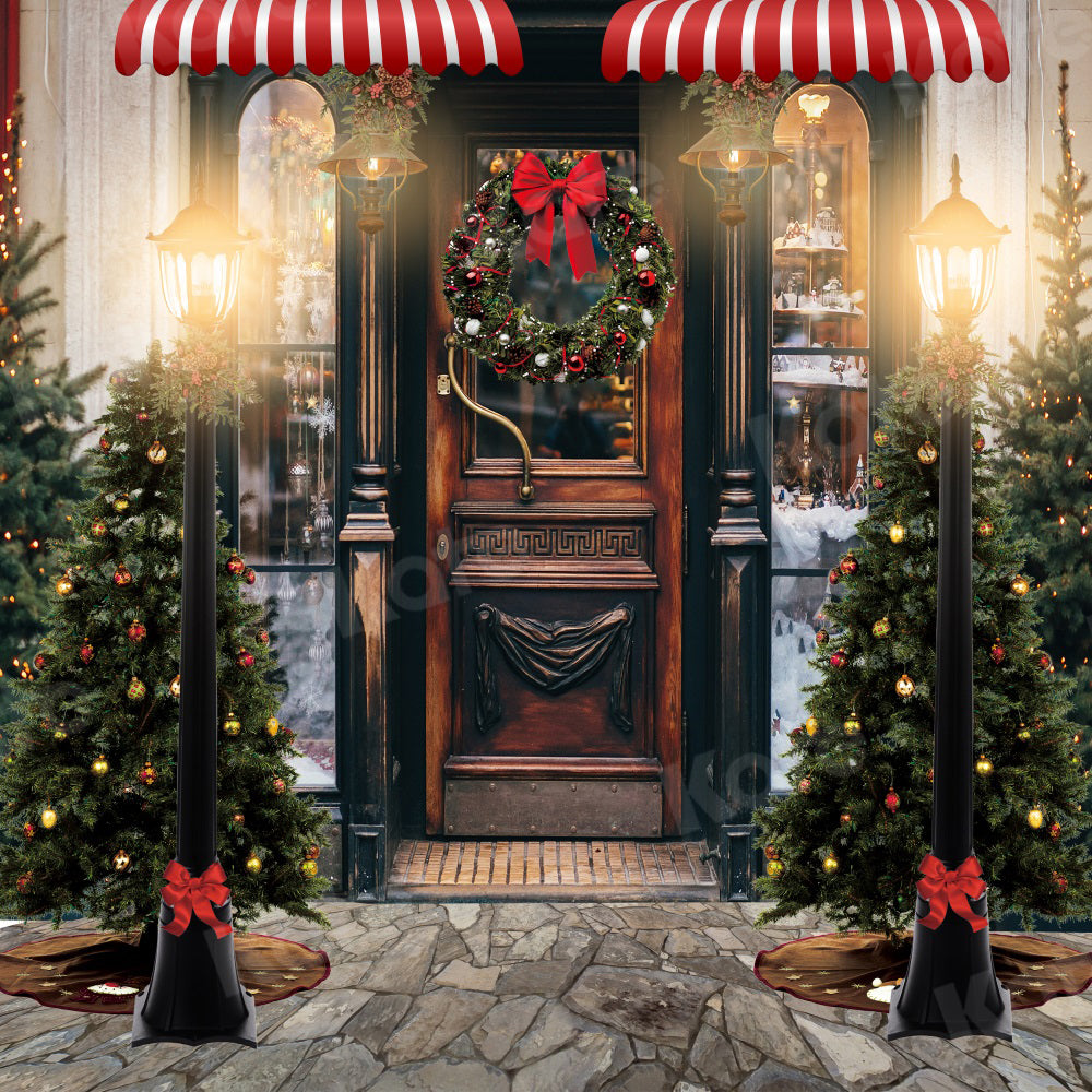 Kate Rétro Noël Centre-ville Magasin Toile de fond pour la photographie - Kate Backdrop FR