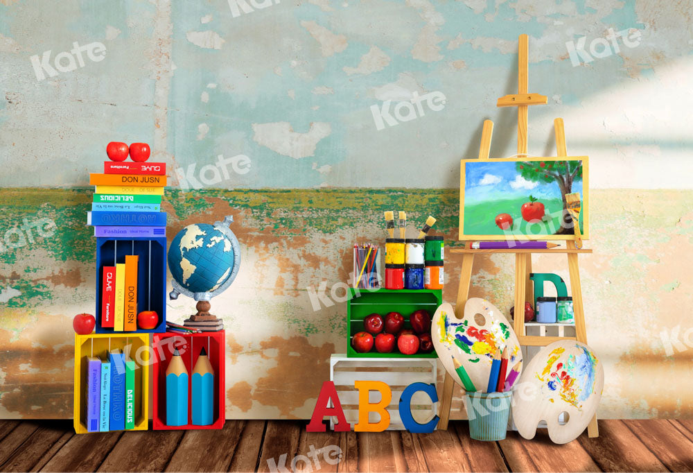 Kate Retour à l'école Artiste Rétro Toile de fond conçu par Emetselch - Kate Backdrop FR