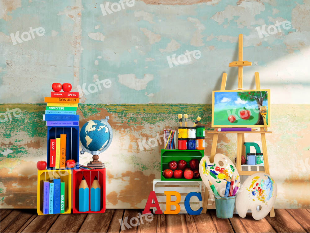 Kate Retour à l'école Artiste Rétro Toile de fond conçu par Emetselch - Kate Backdrop FR