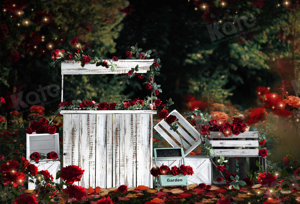 Kate Saint Valentin Magasin de roses Toile de fond pour la photographie - Kate Backdrop FR