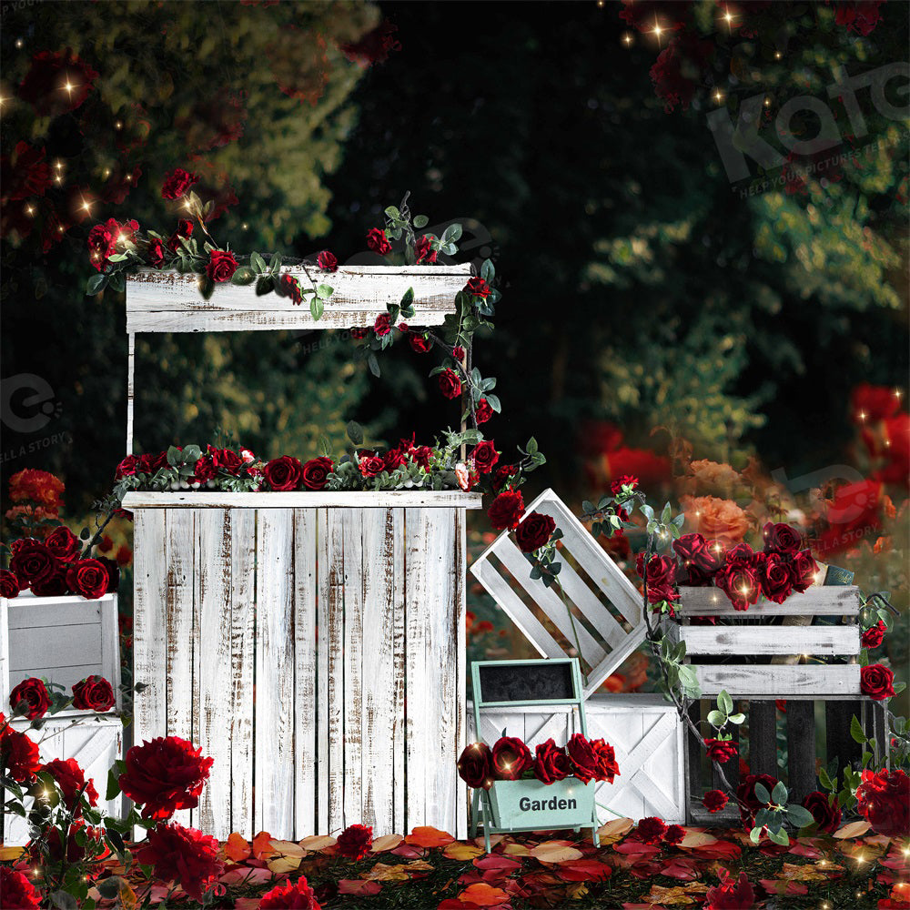 Kate Saint Valentin Magasin de roses Toile de fond pour la photographie - Kate Backdrop FR