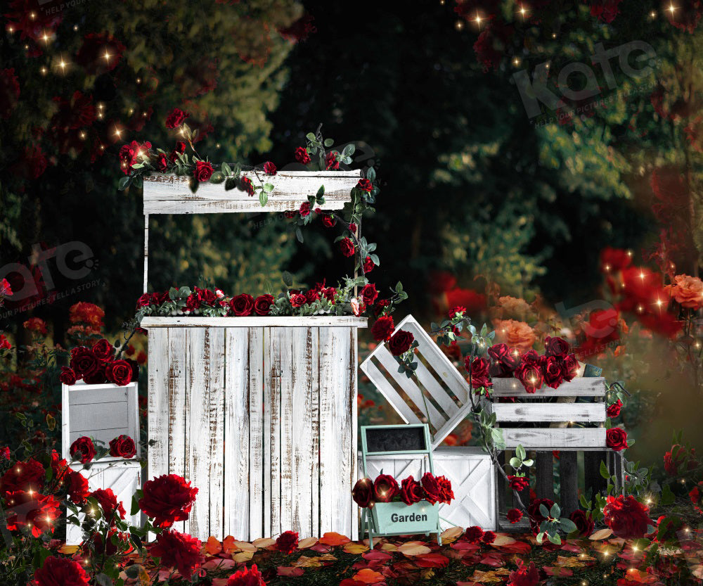 Kate Saint Valentin Magasin de roses Toile de fond pour la photographie - Kate Backdrop FR