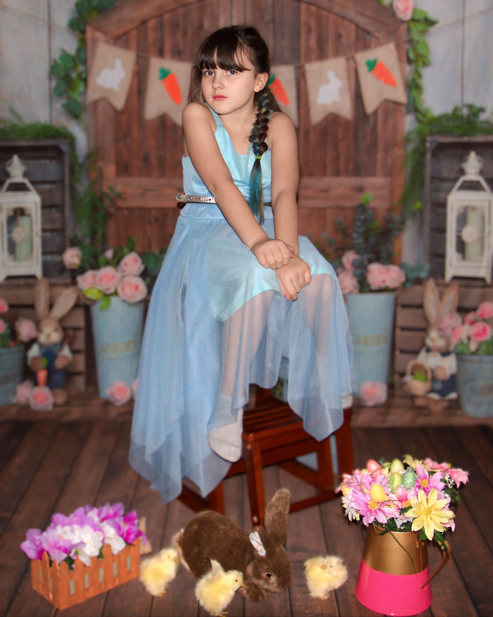 Kate Porte de grange Lapin Pâques Beige Toile de fond pour la photographie - Kate Backdrop FR