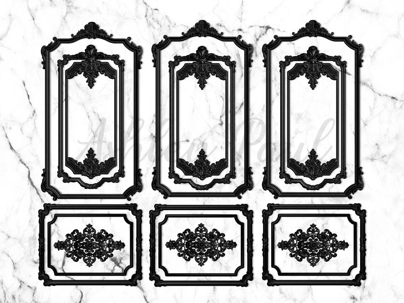 Kate Mur de marbre Noir & Blanc Toile de fond conçu par Ashley Paul - Kate Backdrop FR