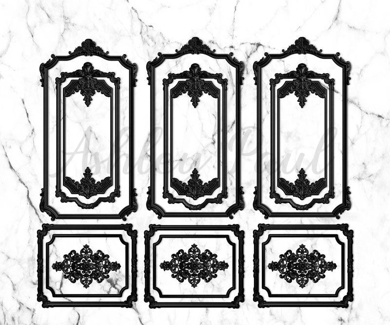 Kate Mur de marbre Noir & Blanc Toile de fond conçu par Ashley Paul - Kate Backdrop FR