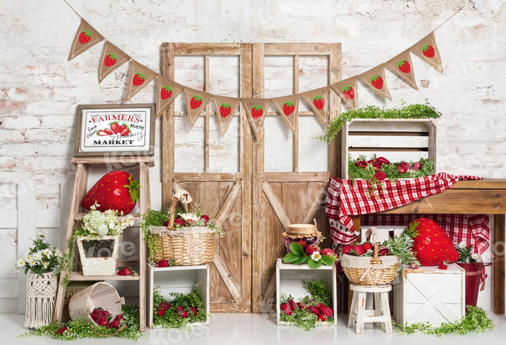 Kate Printemps/Été Marché aux fraises Toile de fond conçue par Emetselch - Kate Backdrop FR