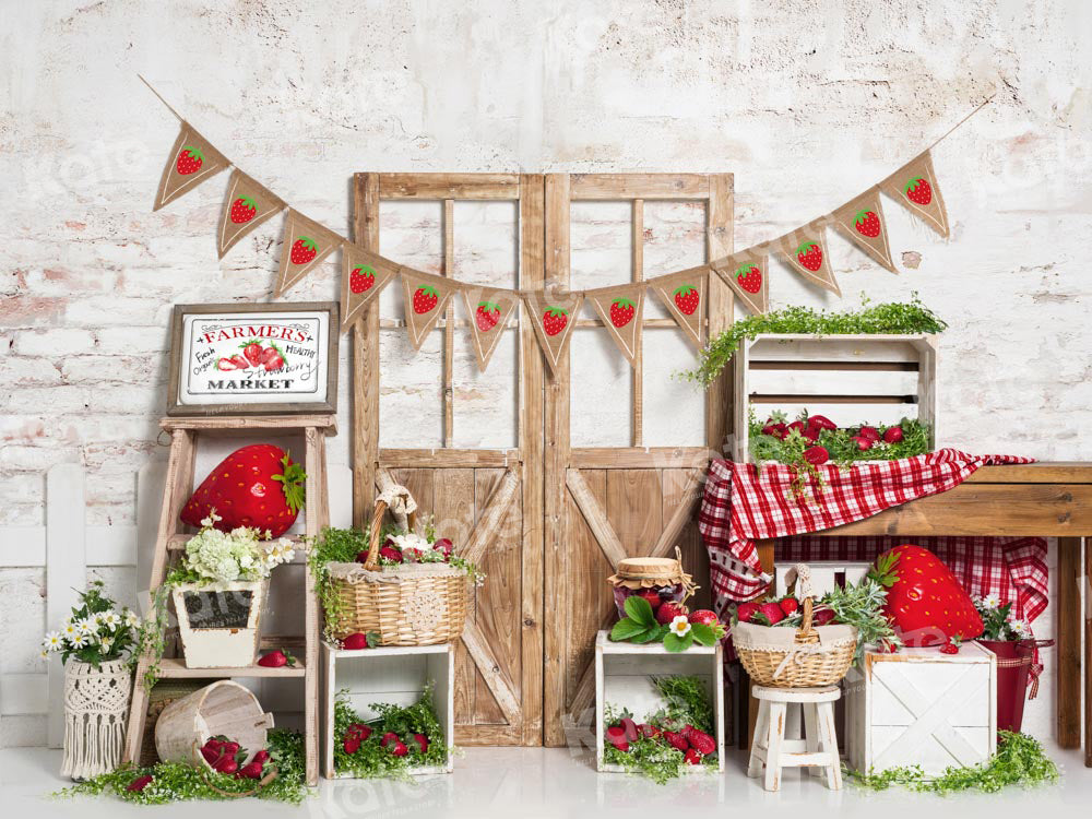 Kate Printemps/Été Marché aux fraises Toile de fond conçue par Emetselch - Kate Backdrop FR