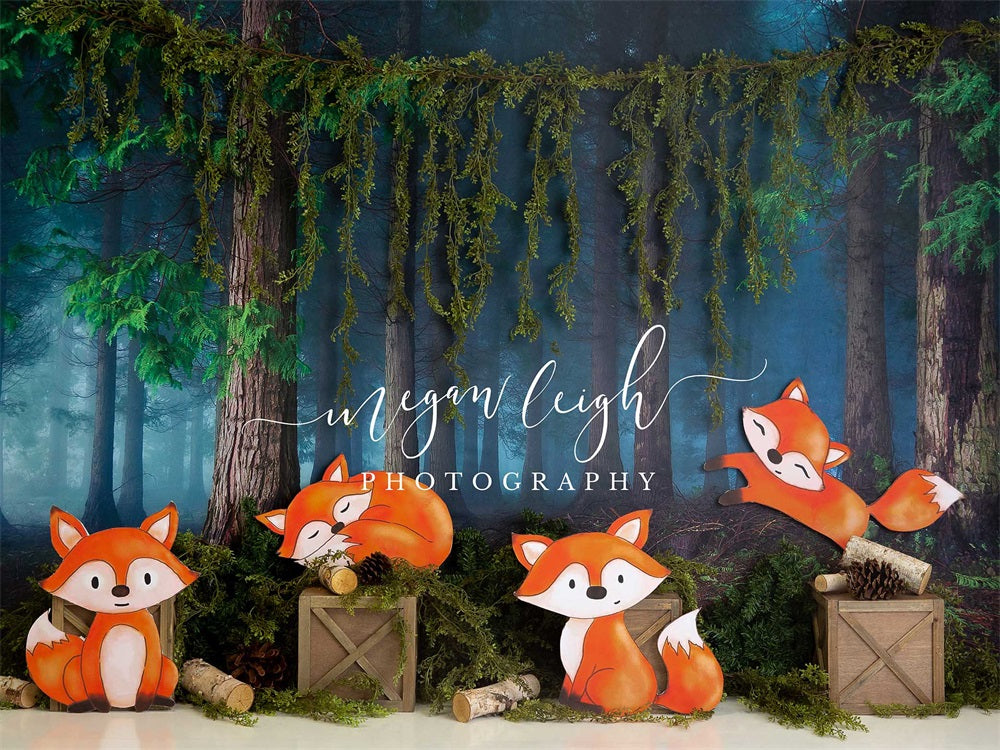 Kate Renard Bois Forêt Aventure Toile de fond conçue par Megan Leigh - Kate Backdrop FR