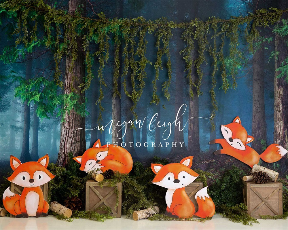 Kate Renard Bois Forêt Aventure Toile de fond conçue par Megan Leigh - Kate Backdrop FR