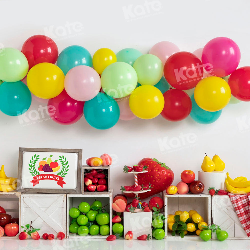 Kate Été Coloré Ballons Fruit Toile de fond conçu par Emetselch - Kate Backdrop FR