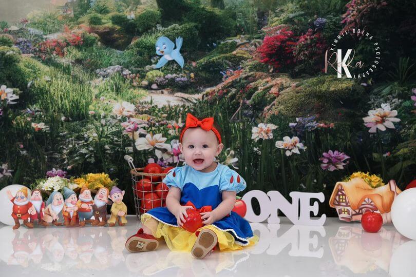 Kate Forêt Magique Fantaisie Jungle Fleurs Herbe Toile de fond Conçu par Chain Photographie - Kate Backdrop FR