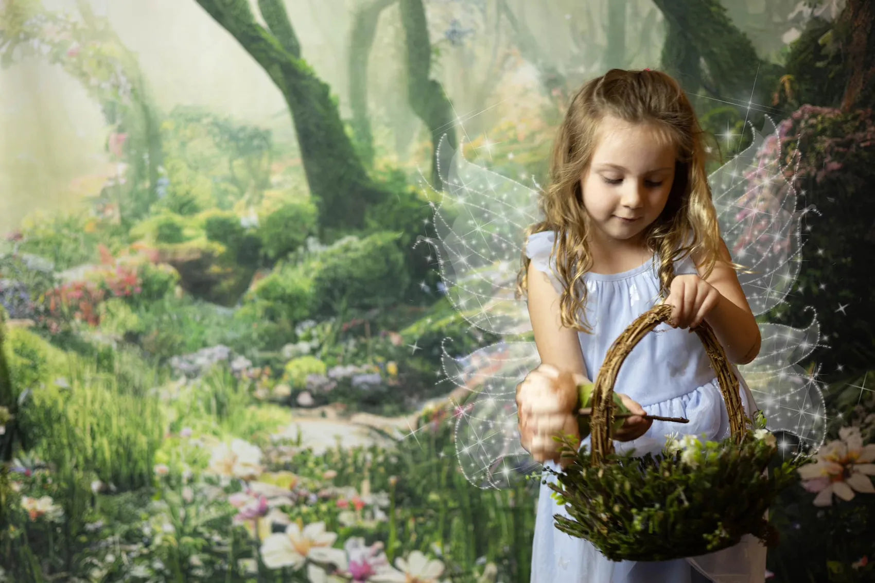 Kate Forêt Magique Fantaisie Jungle Fleurs Herbe Toile de fond Conçu par Chain Photographie - Kate Backdrop FR