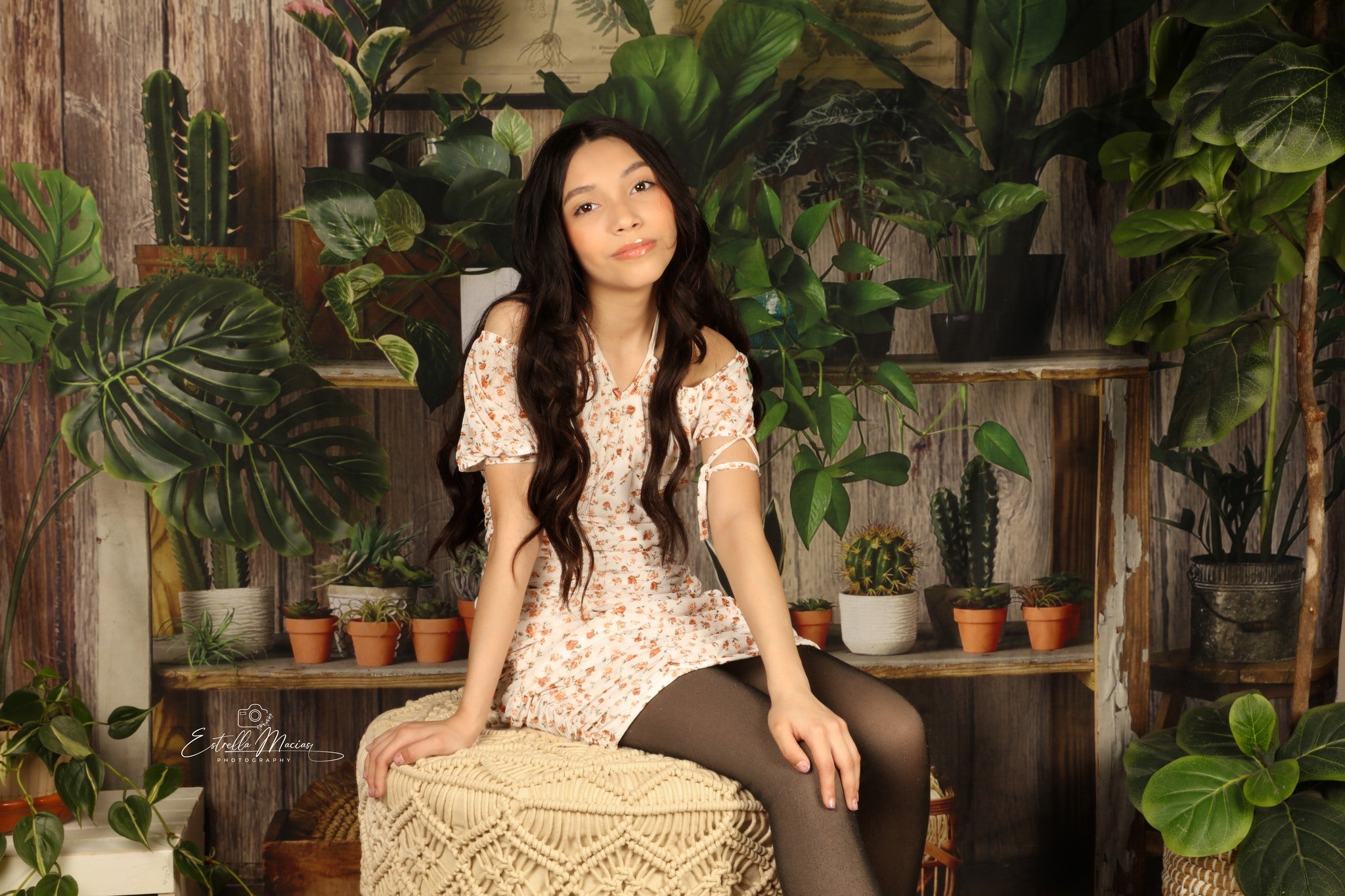 Kate Été Rustique Boutique de plantes Toile de fond conçue par Mandy Ringe - Kate Backdrop FR