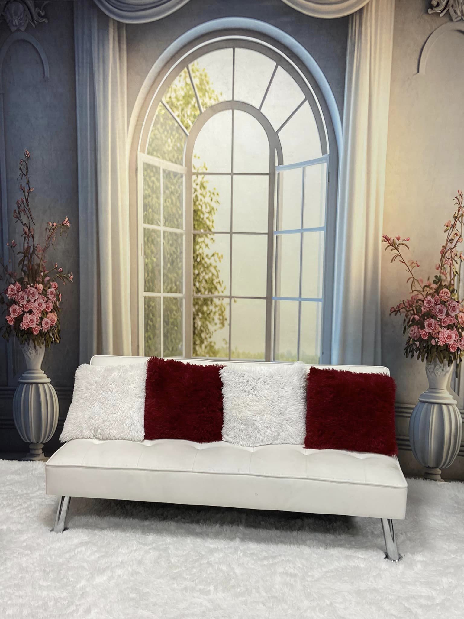 Kate Fenêtre Vase de fleur Ivoire Toile de fond Conçu par Chain Photographie - Kate Backdrop FR