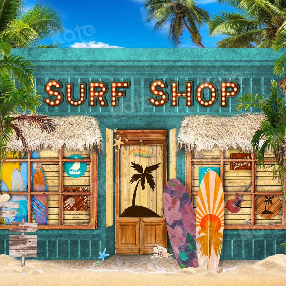 Kate Été Magasin de surf Plage Toile de fond pour la photographie - Kate Backdrop FR