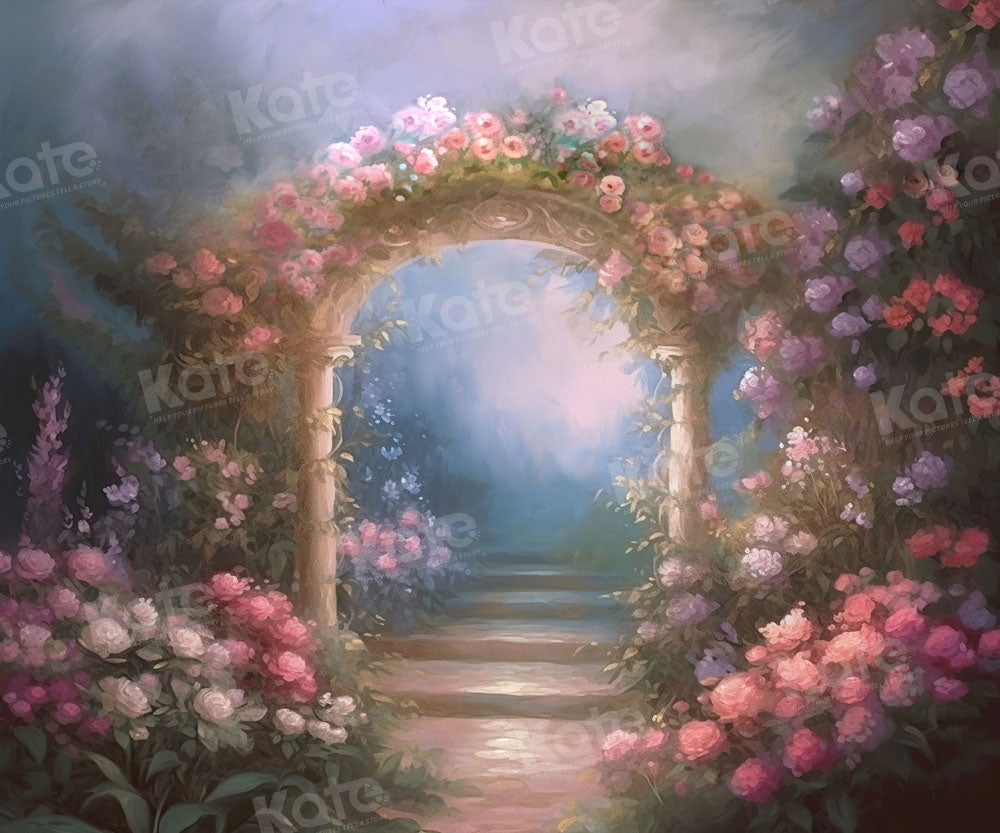 Kate Beaux-Arts Jardin Arche florale Toile de fond conçue par GQ - Kate Backdrop FR