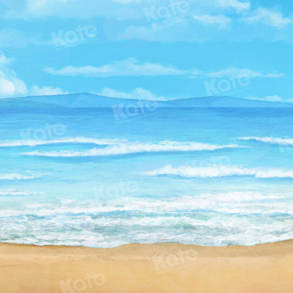 Kate Plage Été Océan bleu Toile de fond Conçu par Chain Photographie - Kate Backdrop FR