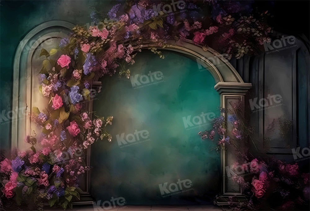 Kate Beaux-Arts Arche de fleurs Porte Toile de fond pour la photographie - Kate Backdrop FR