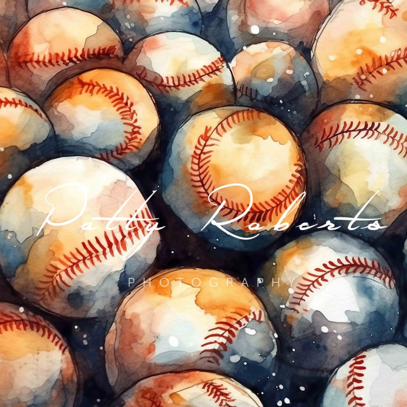 Kate Inspiré du baseball Sport Toile de fond Conçu par Patty Robert - Kate Backdrop FR