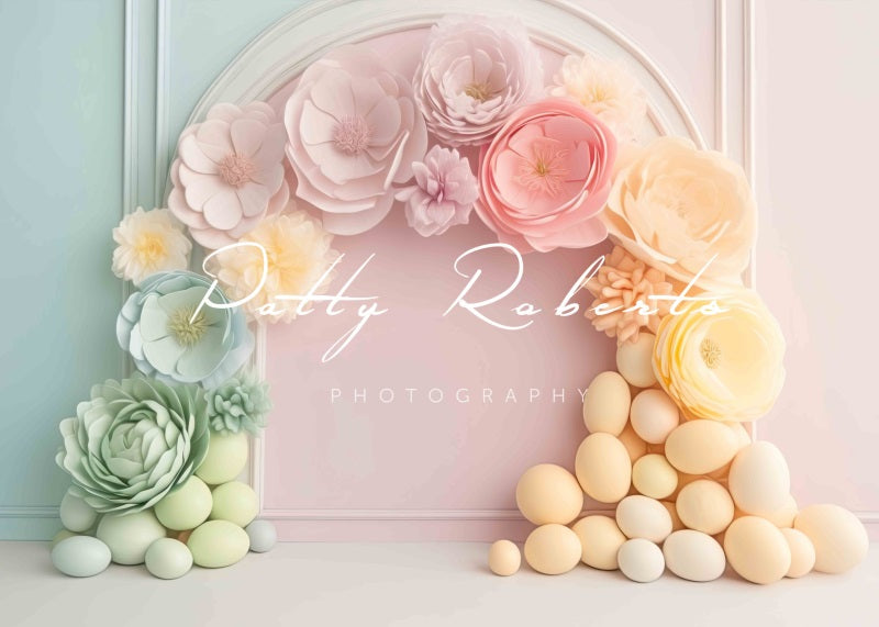Kate Printemps Coloré Mur d'arc floral Toile de fond Conçu par Patty Robert - Kate Backdrop FR
