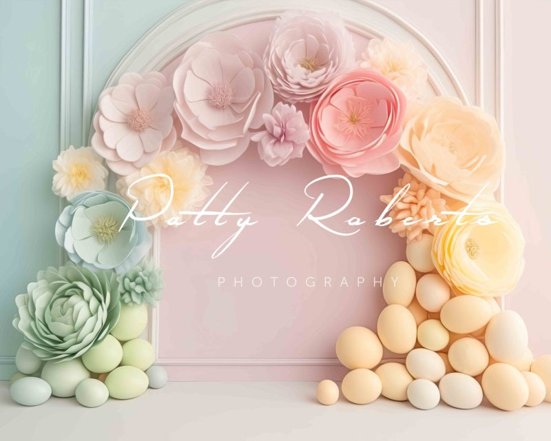 Kate Printemps Coloré Mur d'arc floral Toile de fond Conçu par Patty Robert - Kate Backdrop FR