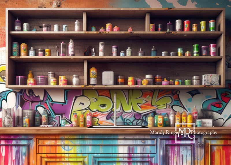 Kate Coloré Armoires de peinture Toile de fond conçue par Mandy Ringe - Kate Backdrop FR