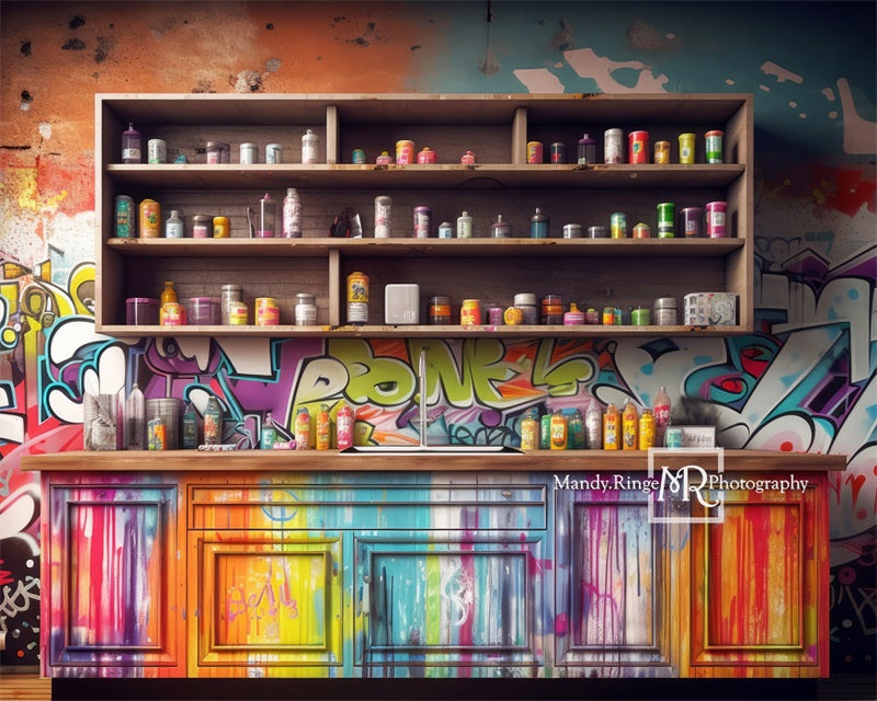 Kate Coloré Armoires de peinture Toile de fond conçue par Mandy Ringe - Kate Backdrop FR