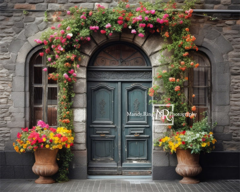 Kate Été Fleurs Porte ornée Toile de fond conçue par Mandy Ringe - Kate Backdrop FR