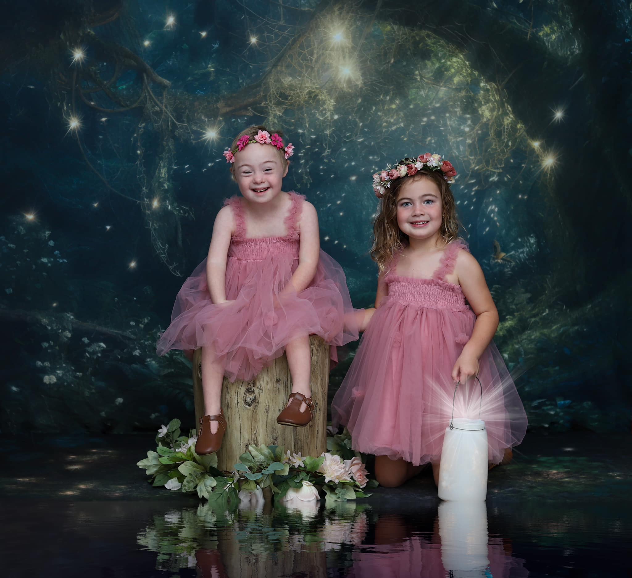 Kate Luciole Forêt Nuit Toile de fond+Terrain de Rêve Sol Toile de fond - Kate Backdrop FR