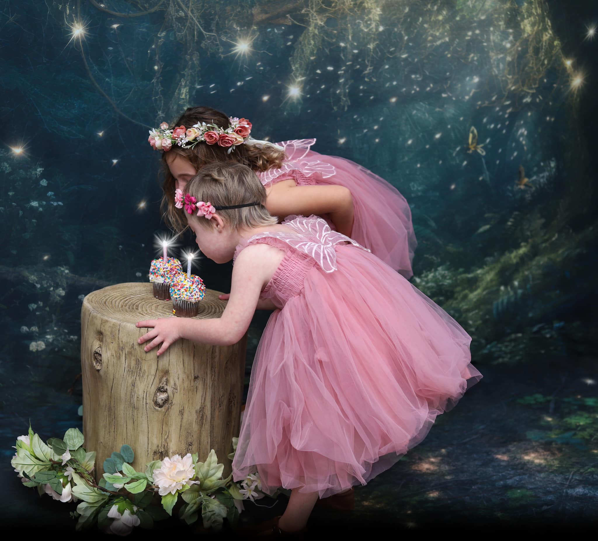 Kate Luciole Forêt Nuit Toile de fond+Terrain de Rêve Sol Toile de fond - Kate Backdrop FR