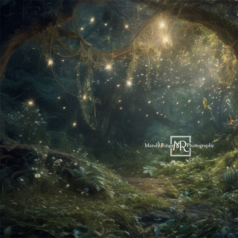 Kate Enchanté Forêt des fées Nuit Été Toile de fond conçue par Mandy Ringe - Kate Backdrop FR