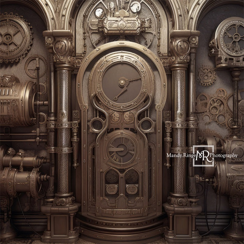 Kate Industriel Steampunk Mur Toile de fond conçue par Mandy Ringe - Kate Backdrop FR