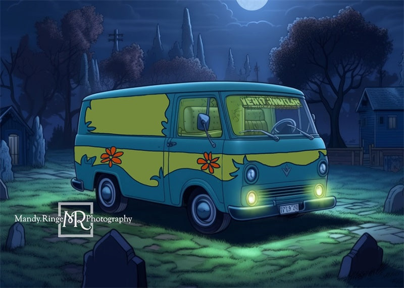 Kate Bus Mystère dans le cimetière Toile de fond conçue par Mandy Ringe - Kate Backdrop FR