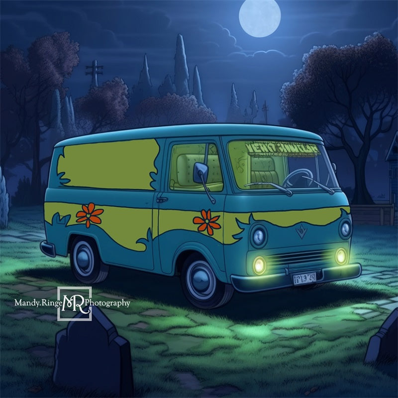 Kate Bus Mystère dans le cimetière Toile de fond conçue par Mandy Ringe - Kate Backdrop FR
