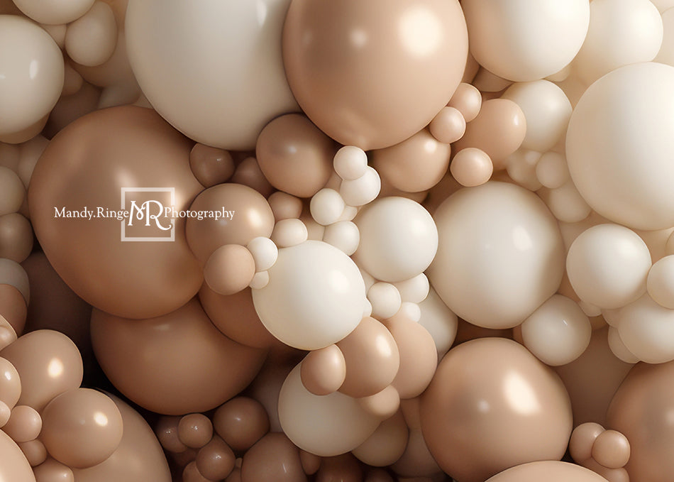 Kate Bohème Neutre Mur de Ballons Toile de fond conçue par Mandy Ringe - Kate Backdrop FR