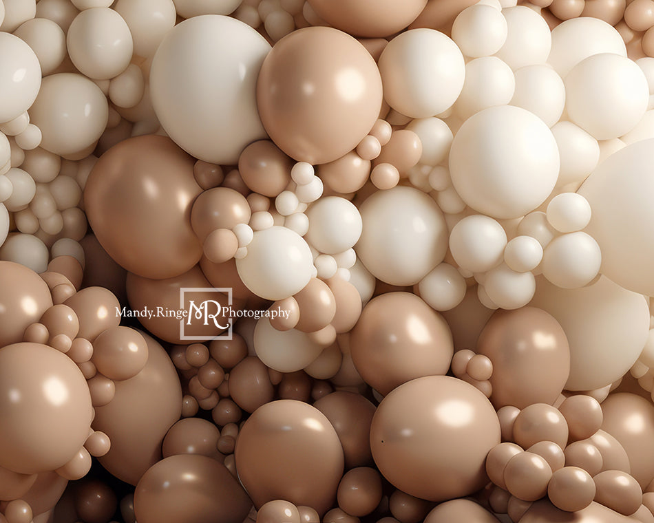 Kate Bohème Neutre Mur de Ballons Toile de fond conçue par Mandy Ringe - Kate Backdrop FR