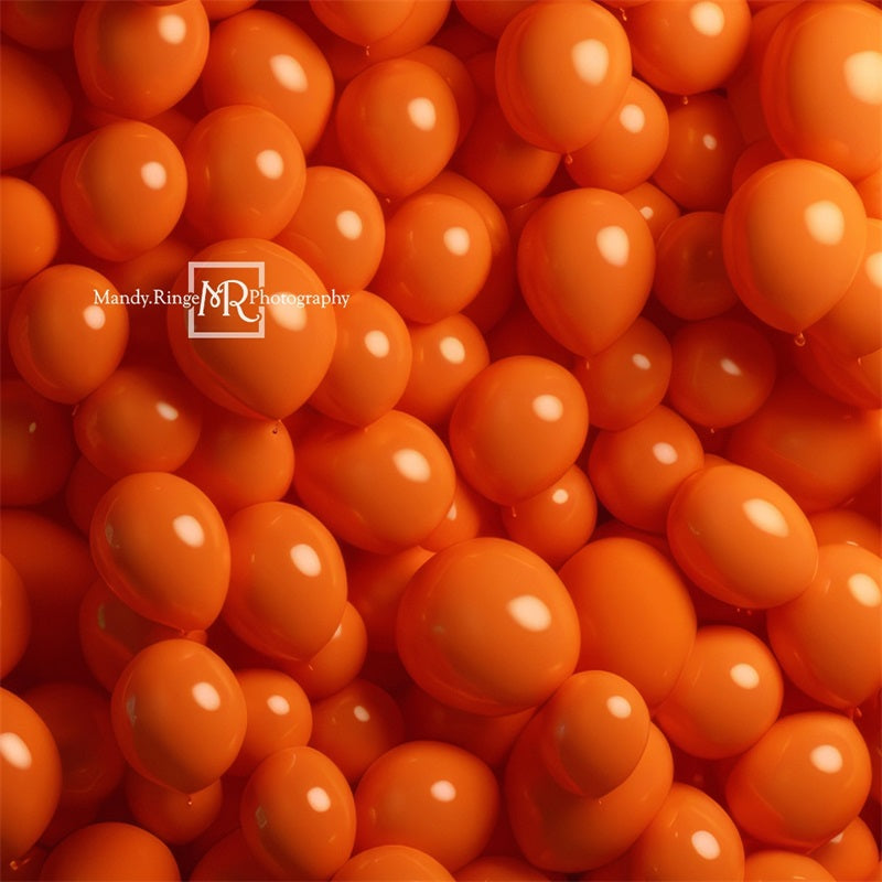 Kate Orange Mur de Ballons Toile de fond conçue par Mandy Ringe - Kate Backdrop FR