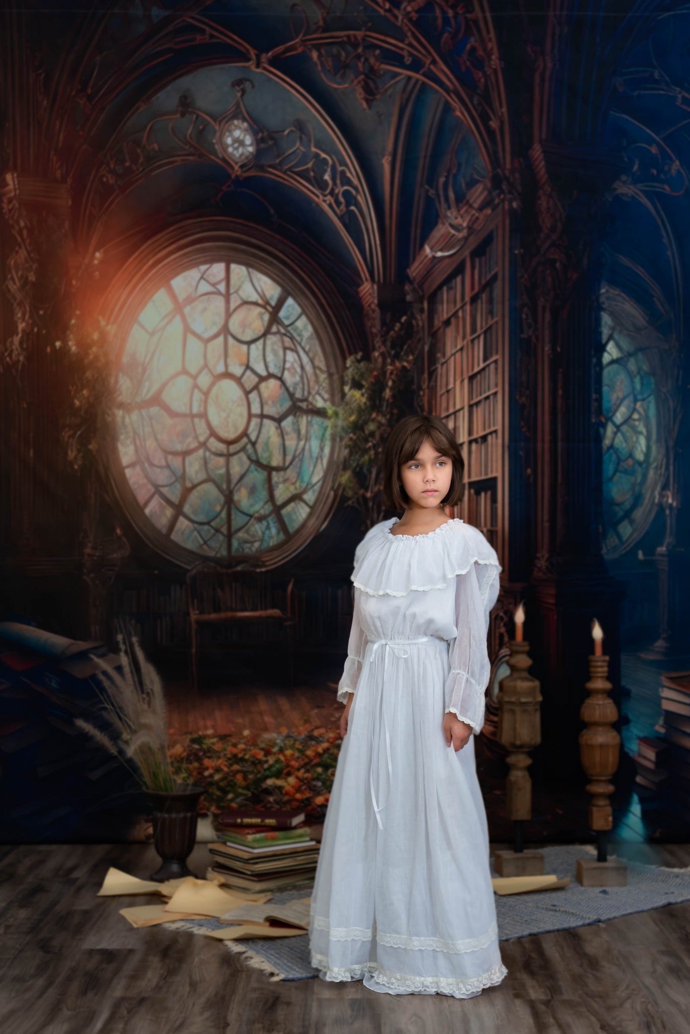 Kate Pages enchantées Livres Bois Toile de fond conçu par Angela Marie Photographie - Kate Backdrop FR