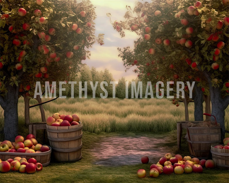 Kate Ferme de pommes Arbre Toile de fond conçu par Angela Marie Photographie - Kate Backdrop FR