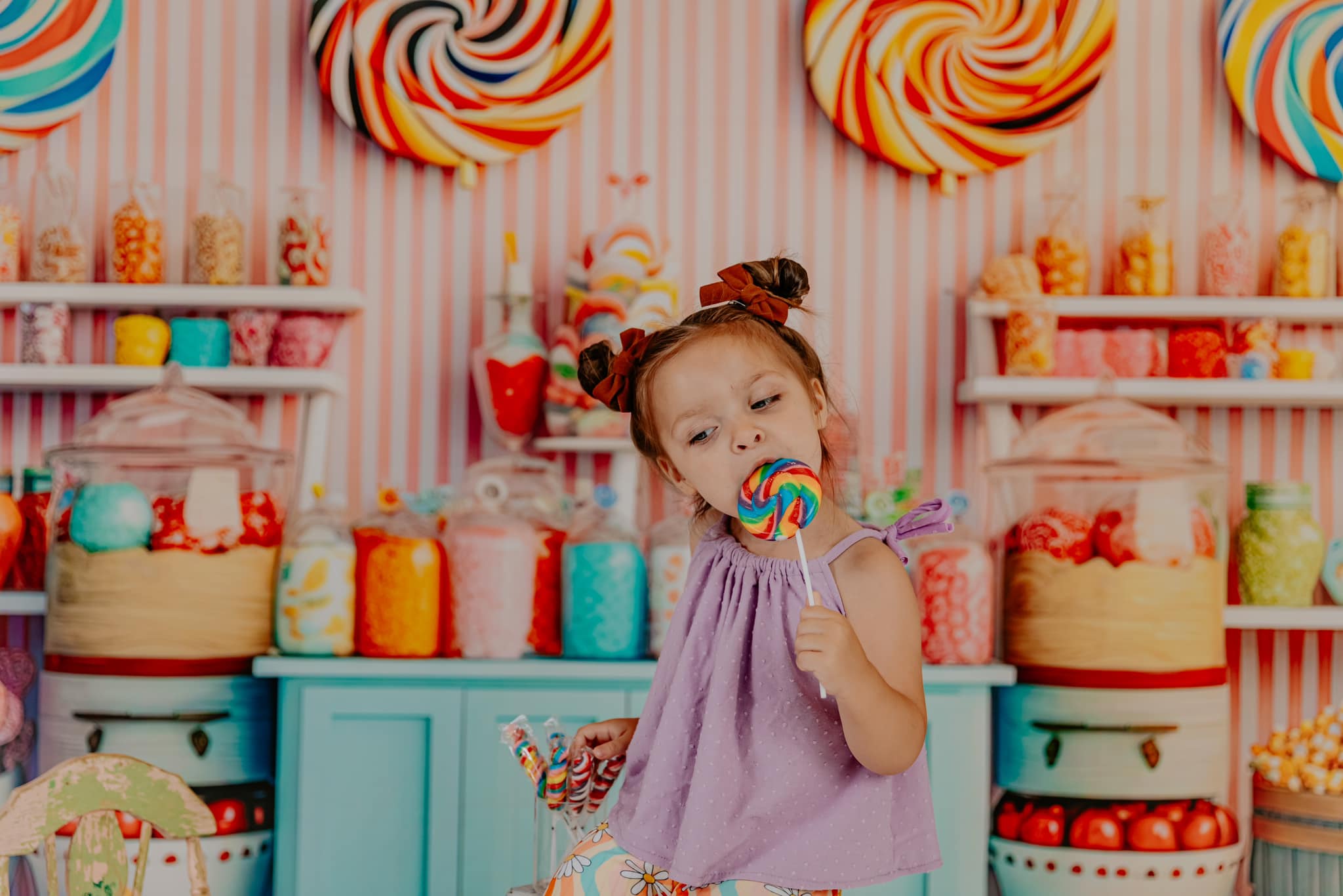 Kate Sucré Bonbons Boutique Toile de fond conçu par Angela Marie Photographie - Kate Backdrop FR