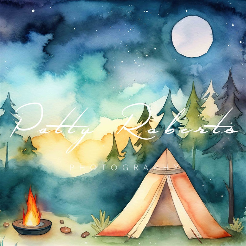Kate Camping Aventure Tente Toile de fond Conçu par Patty Robert - Kate Backdrop FR