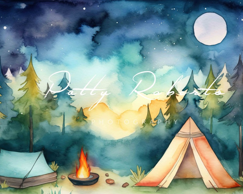 Kate Camping Aventure Tente Toile de fond Conçu par Patty Robert - Kate Backdrop FR
