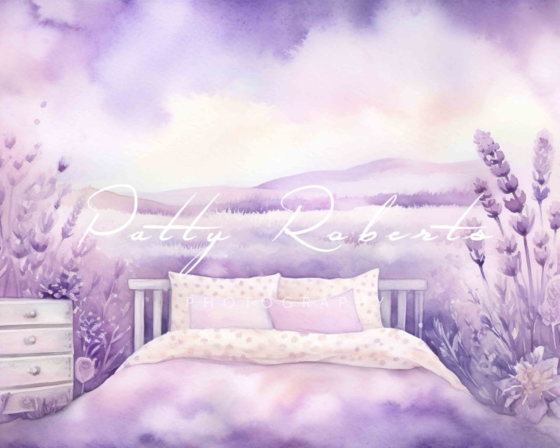 Kate Rêves de Lavande Lit Toile de fond Conçu par Patty Robert - Kate Backdrop FR