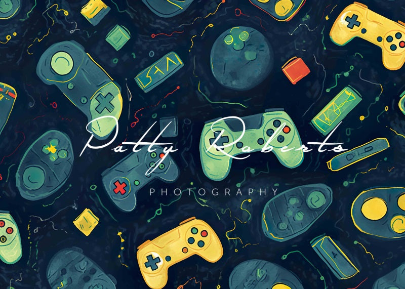 Kate Univers du jeu Vert Enfant Toile de fond Conçu par Patty Robert - Kate Backdrop FR