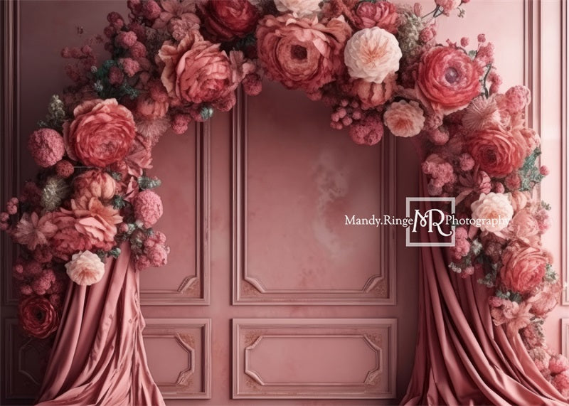 Kate Rose Arche florale Mur Toile de fond conçue par Mandy Ringe
