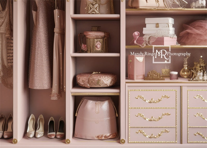 Kate Princesse Robe Rose Placard Toile de fond conçue par Mandy Ringe - Kate Backdrop FR