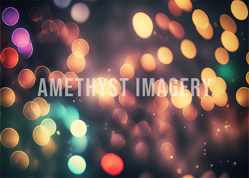 Kate Lampadaire Bokeh Points Toile de fond conçu par Angela Marie Photographie - Kate Backdrop FR