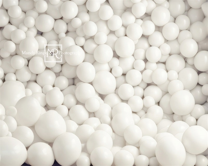 Kate Blanc Mur de Ballons Toile de fond conçue par Mandy Ringe - Kate Backdrop FR