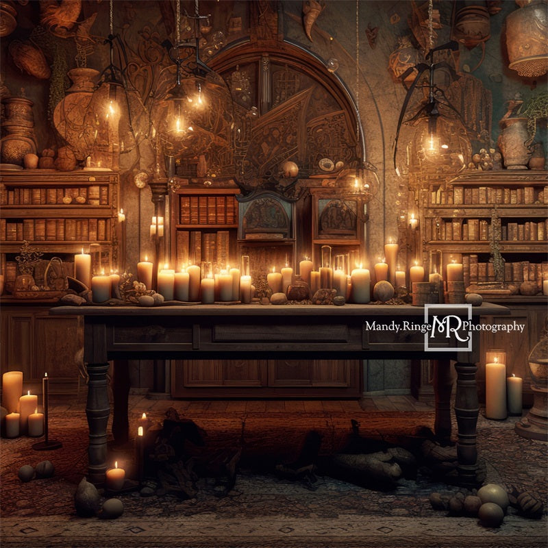 Kate Sorcier Sort Chambre Bougie Toile de fond conçue par Mandy Ringe - Kate Backdrop FR